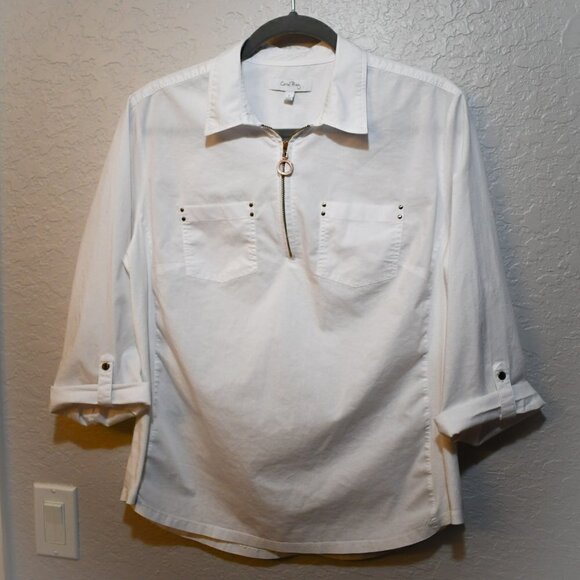 Coral Bay Tops - Coral Bay White Blouse